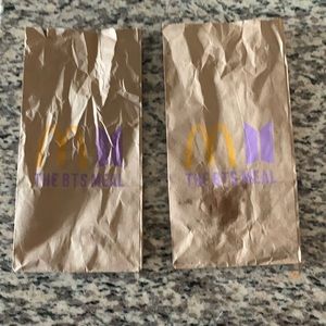 Limited Edition McDonald’s BTS combo paper bags
